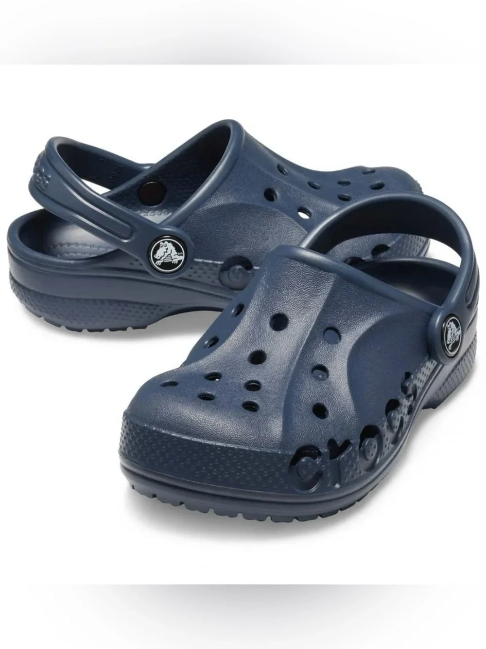 CROCS Boys navy blue baya clogs size 3